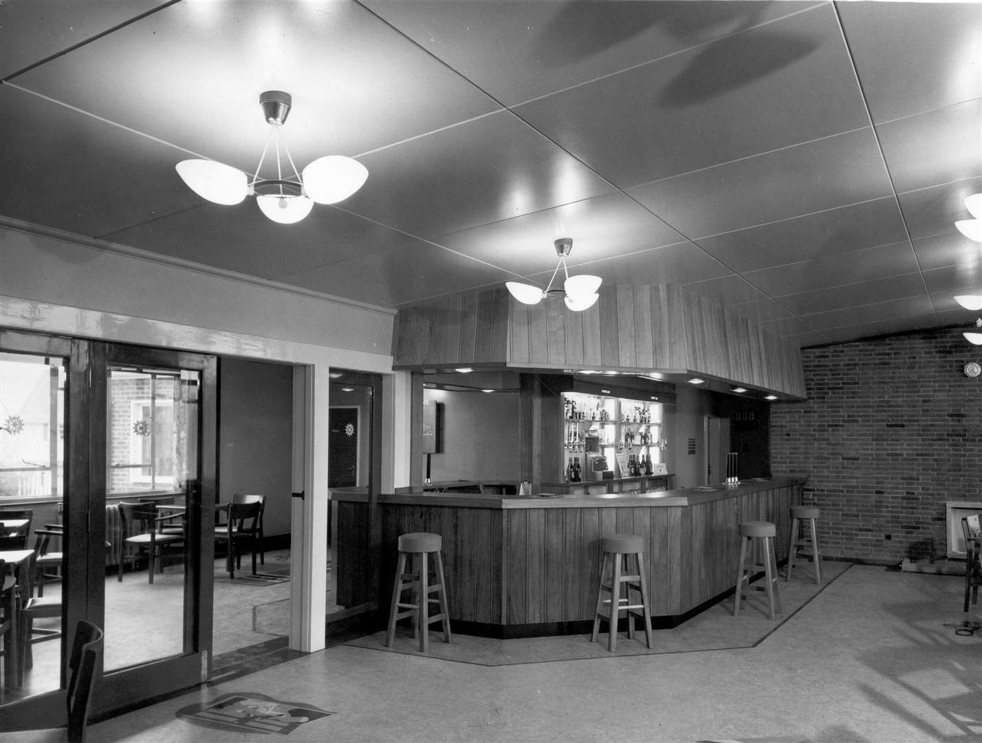 Inside the new Blue Door in August 1957