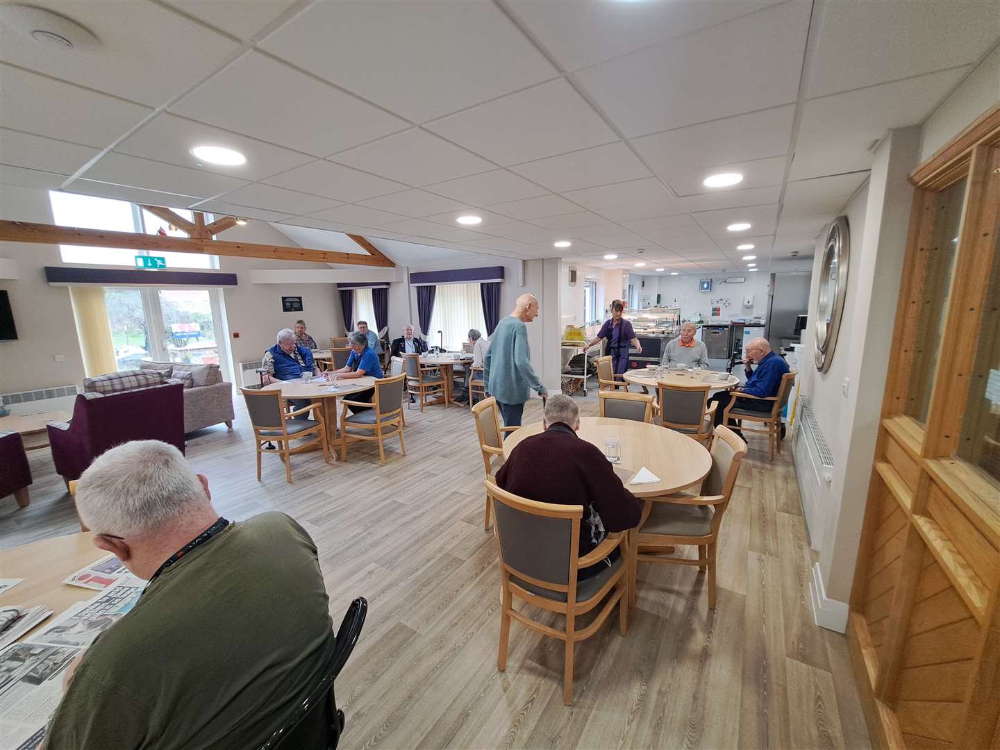 The dining room in Queen Elizabeth Court