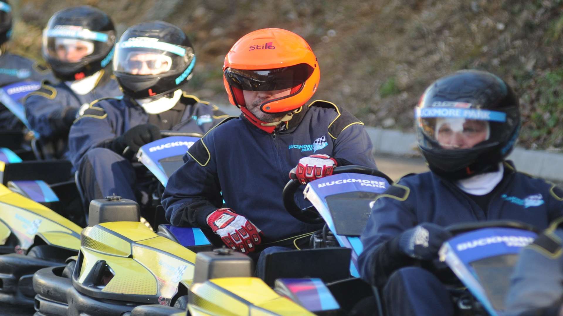 Martin before the start of the practice session. Picture: Steve Crispe