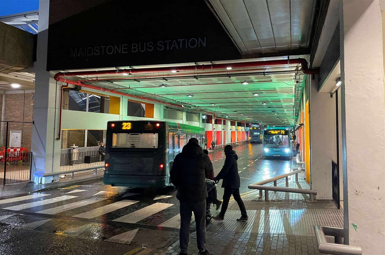 It was done to highlight NSPCC’s "Walk for Children" Campaign. Maidstone Bus Station (pictured)