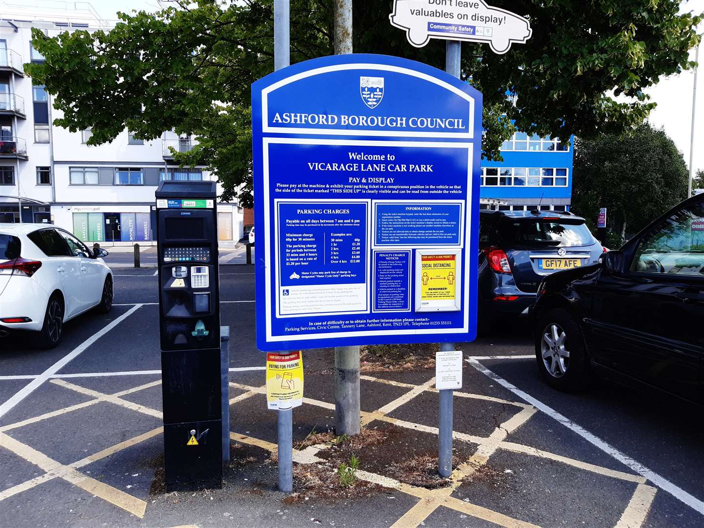 He parked in Vicarage Lane car park in Ashford