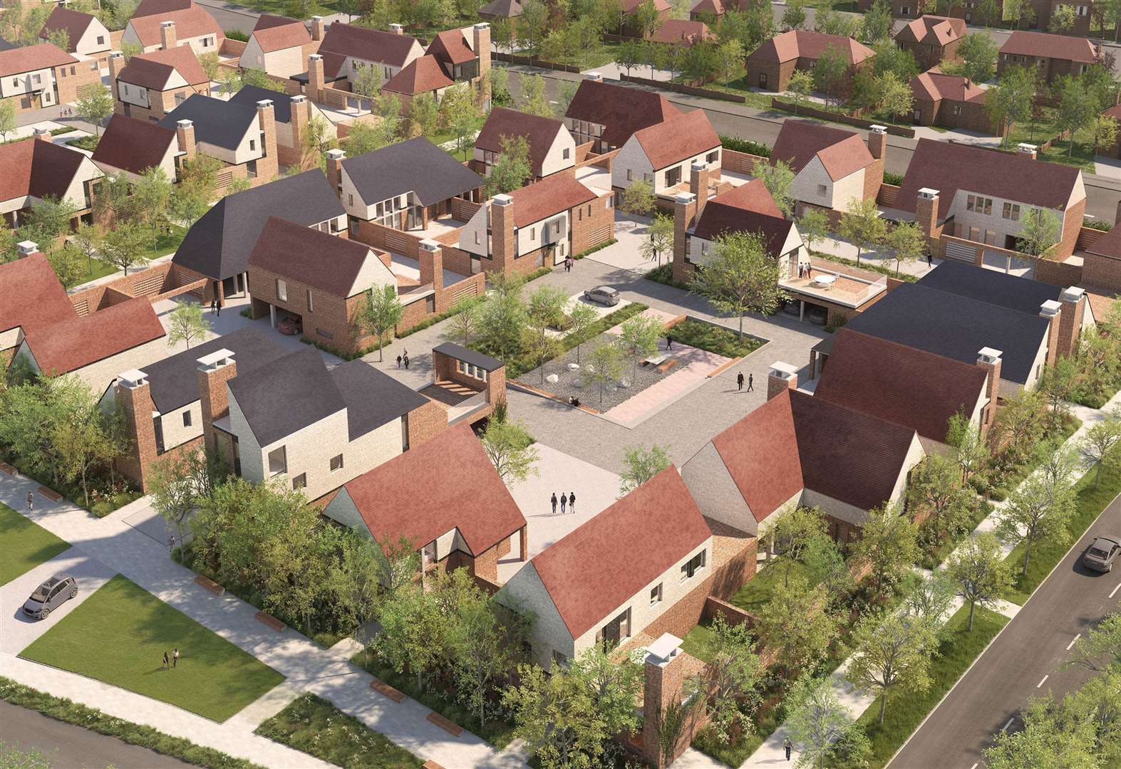 An artist's impression of the planned homes