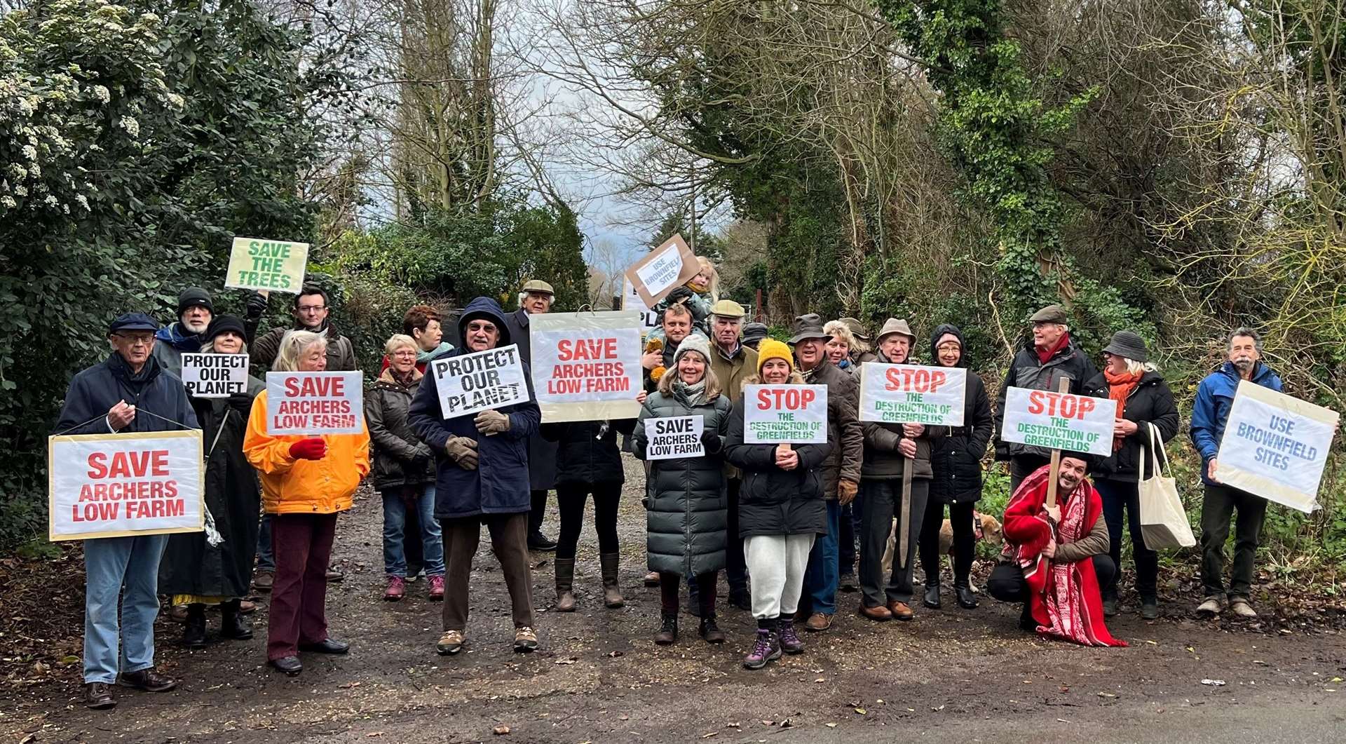 Protesters turned out for Saturday's demonstration. Picture: Cllr Dan Friend