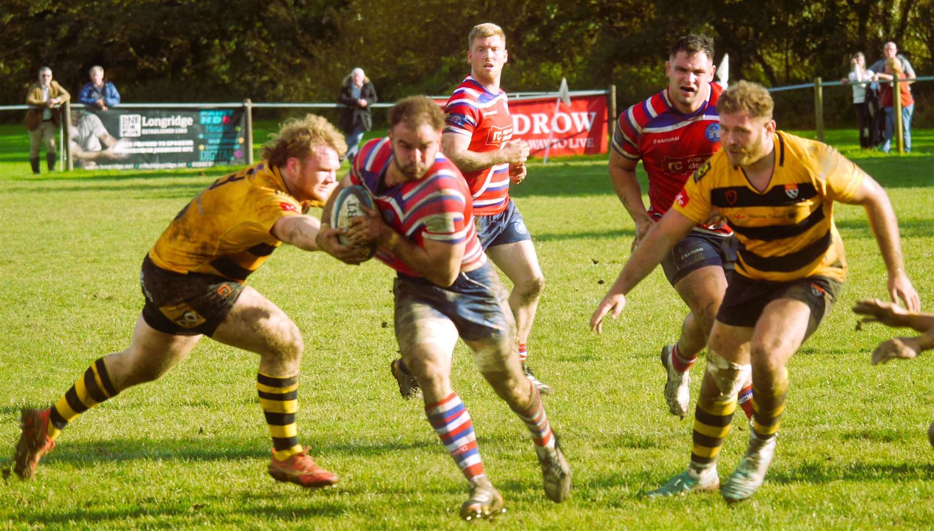 Tommy Nicoll on the charge against Canterbury in their weekend win. Picture: Adam Hookway