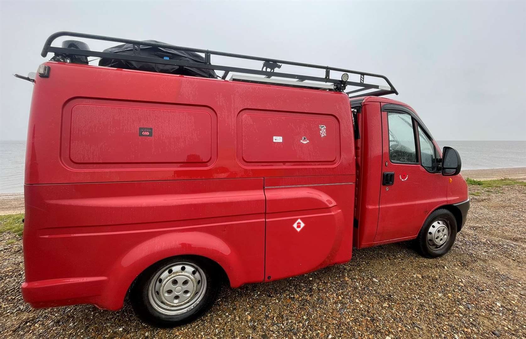 Jim Smarts Fiat Cab that he takes up to the Shingle Bank beach in Minster. Picture: Joe Crossley