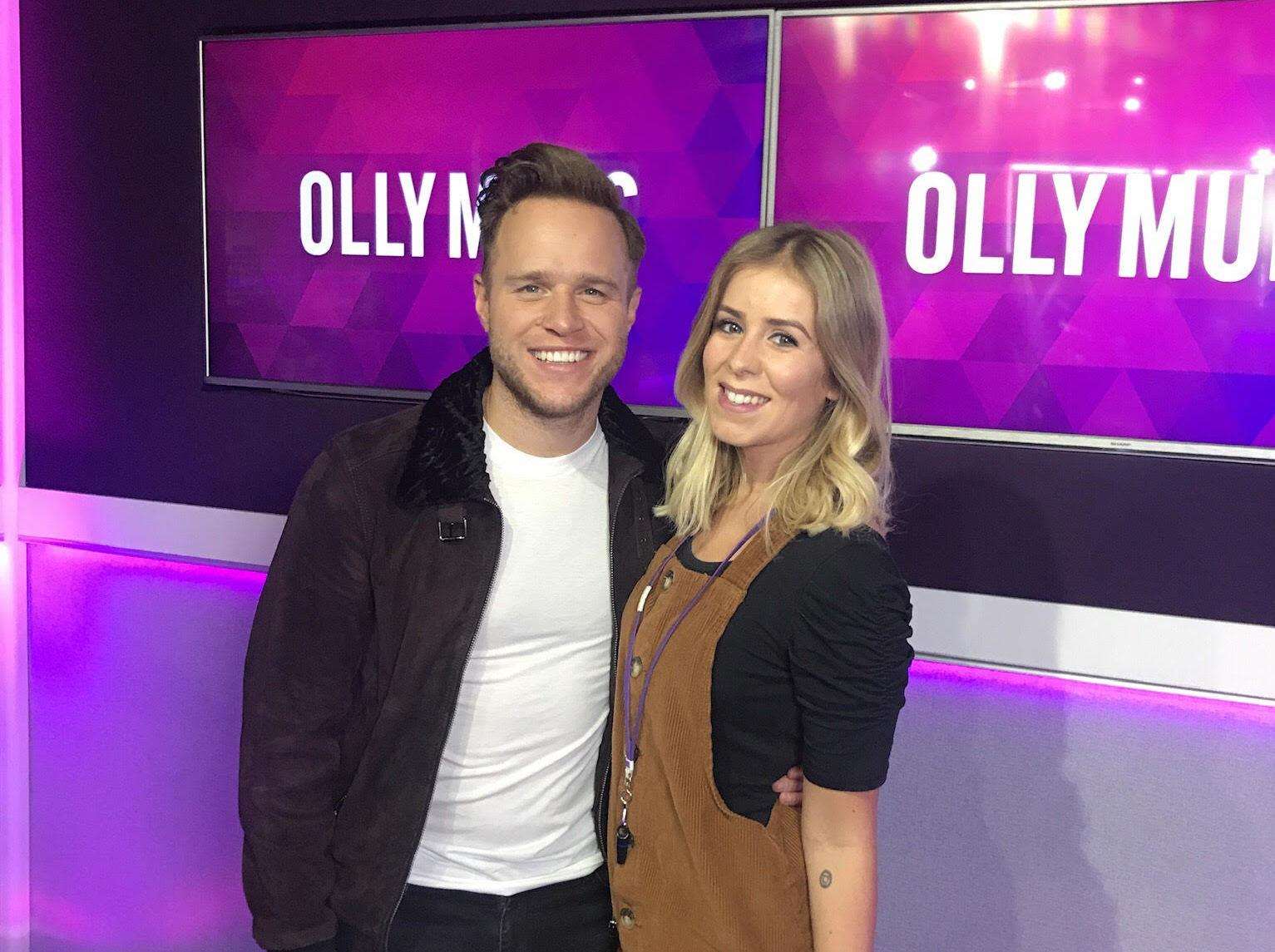 Olly Murs met kmfm Breakfast's Laura Crockett