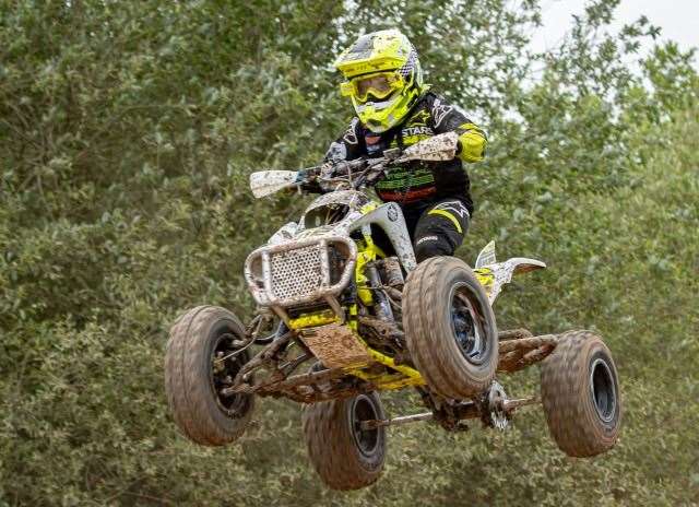 Bentley Garrett in quad bike action.