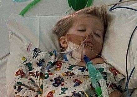 Chloe Crook, aged two, was put in a coma after food poisoning while on holiday in Egypt. Picture: SWNS