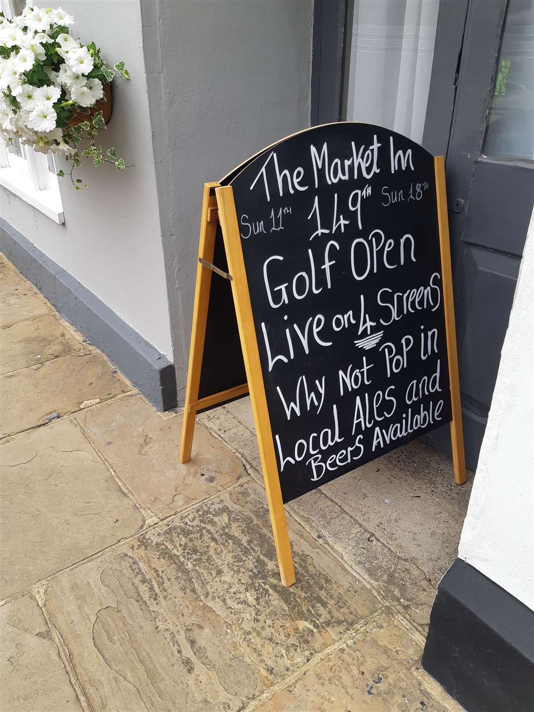 The Market Inn, Sandwich, showing the televising of the golf. Picture: Sam Lennon