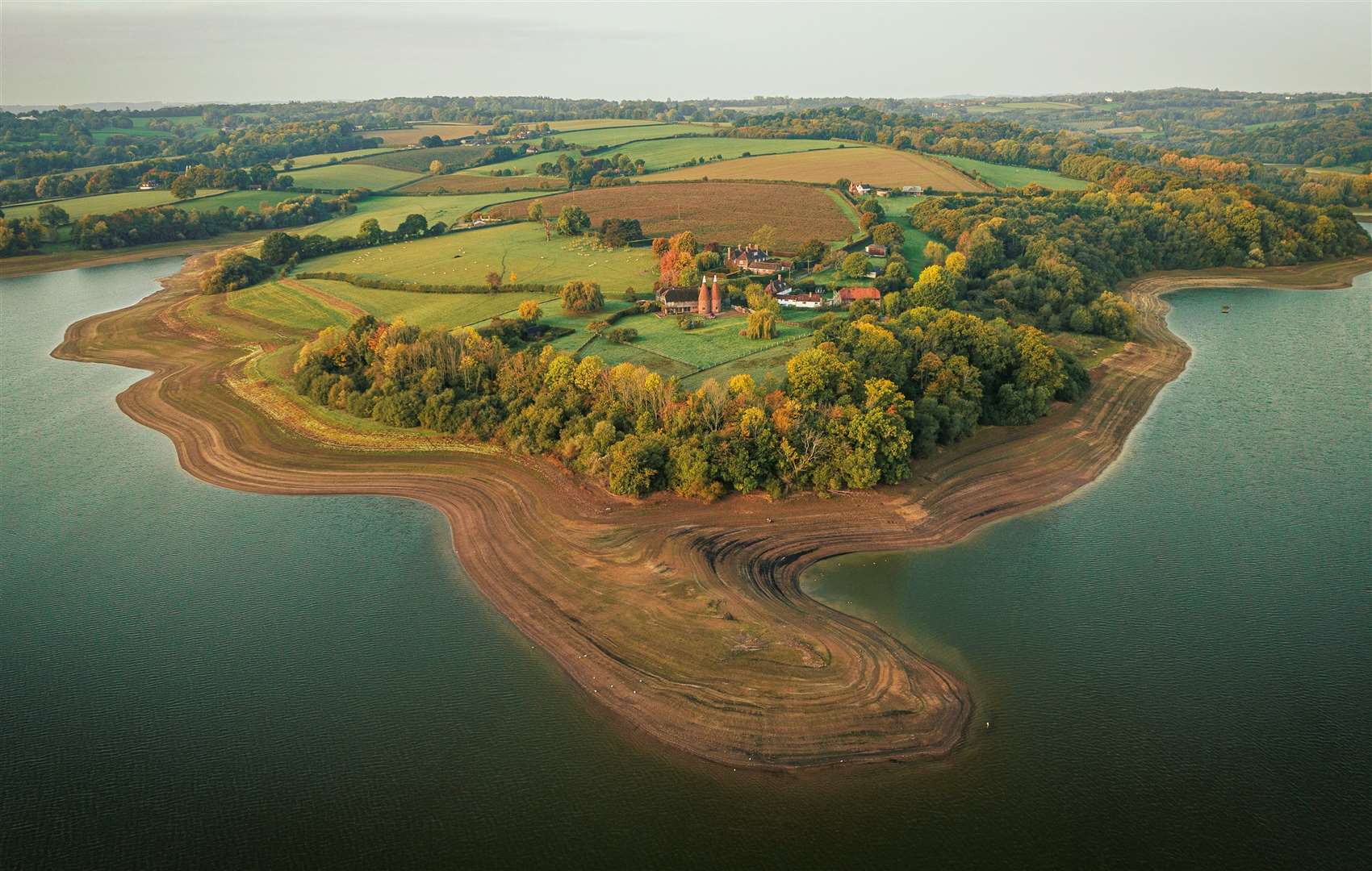 The Santa Splash cold water dip will take place at Bewl Water, pictured, and Chipstead Lake