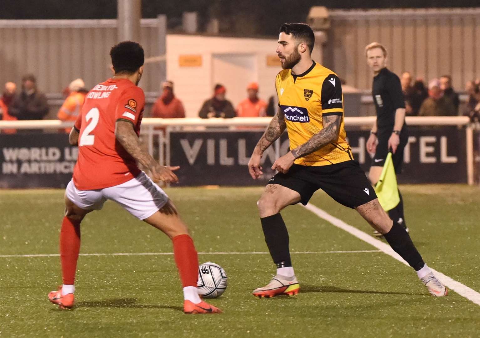 Joan Luque plots his next move, with Tobi Adebayo-Rowling paying close attention Picture: Steve Terrell