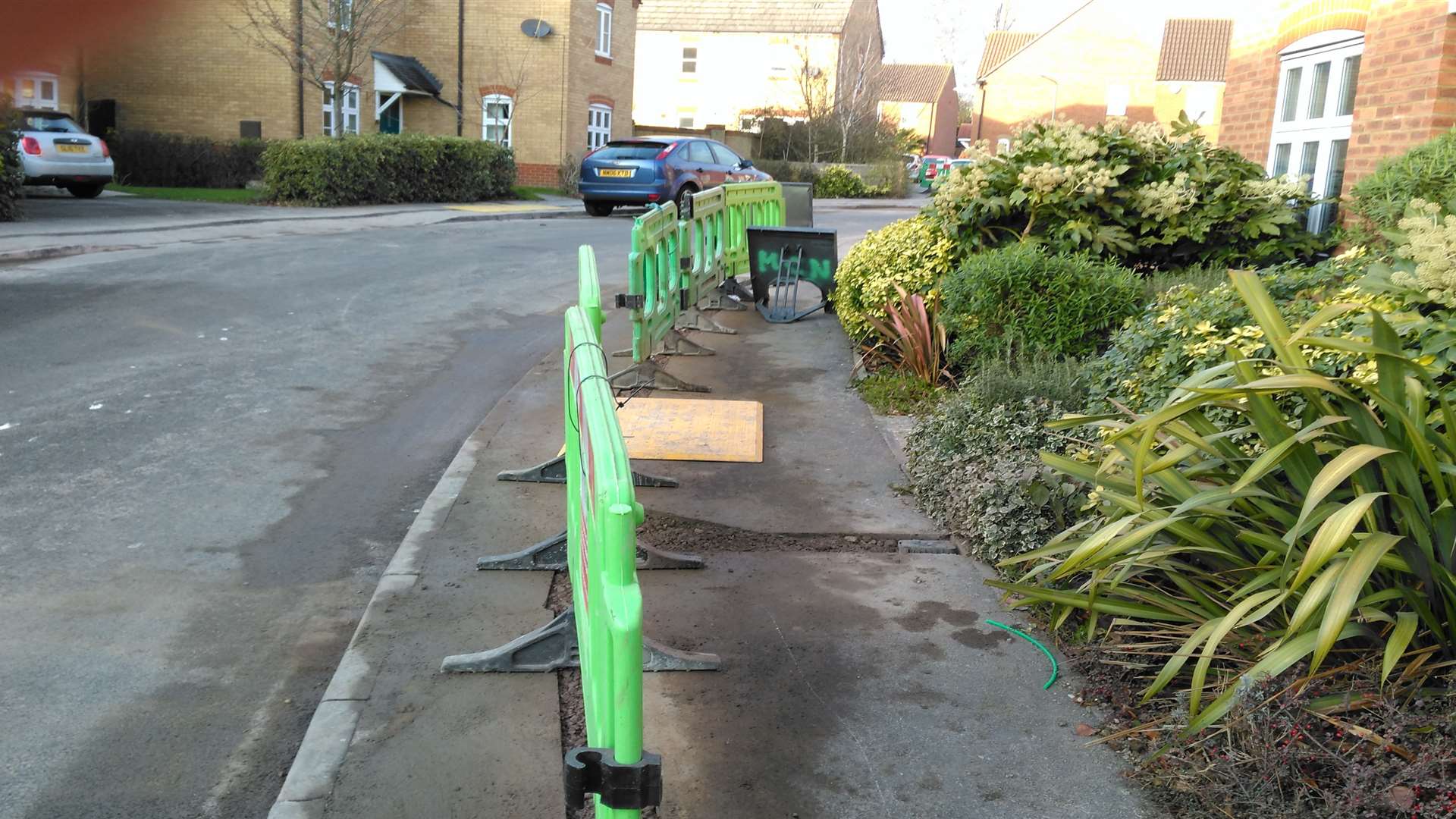 Trenches were dug outside Mr Smith's home