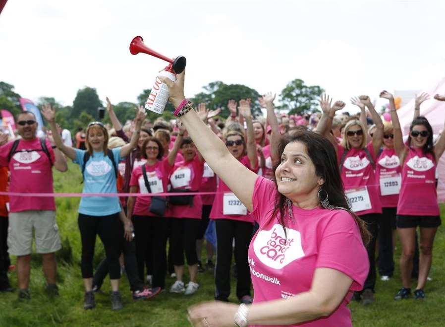 Nina Wadia sets the walkers off. Picture: Matthew Walker