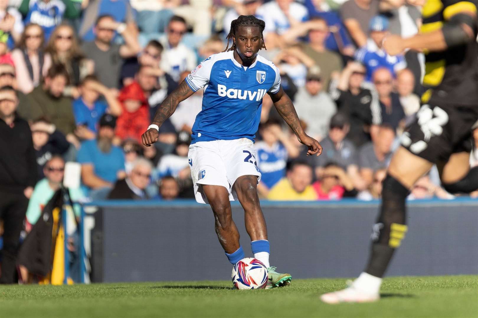 Defender Shad Ogie helped Gillingham to a sixth clean sheet of the season against Barrow Picture: @Julian_KPI