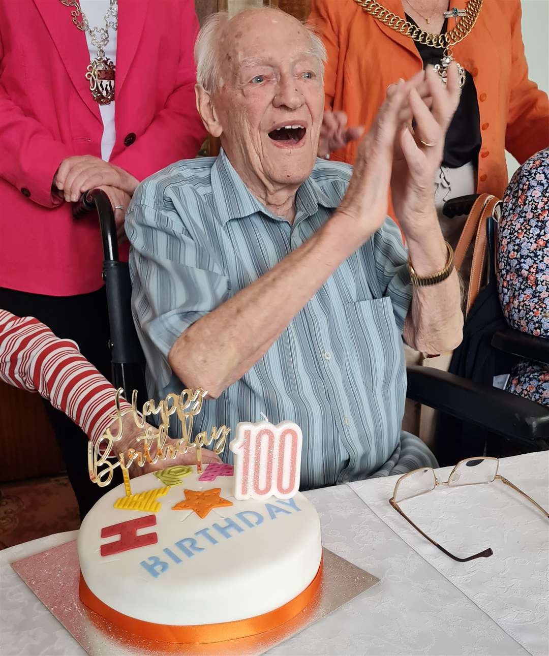 Cecil Smurthwaite celebrates his 100th birthday