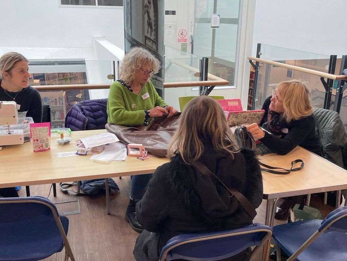 A Medway Repair Cafe session being held at Strood Community Hub