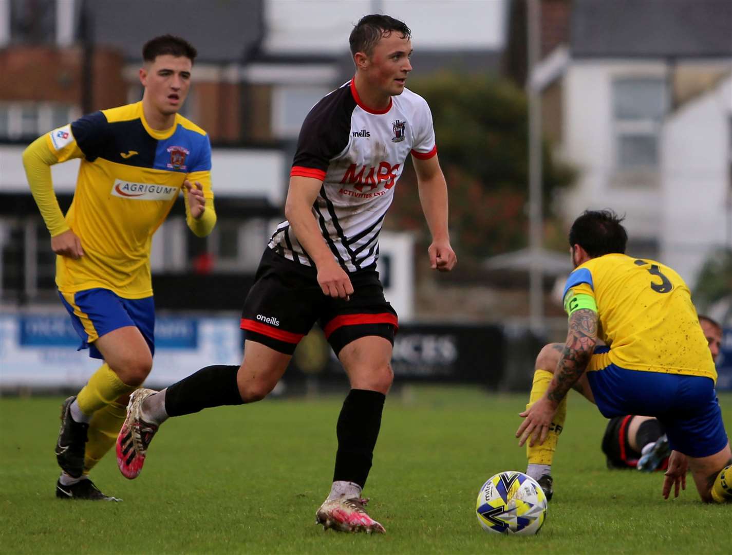 Two-goal Rory Smith was influential for Deal in their 3-1 away victory against Glebe. Picture: Paul Willmott