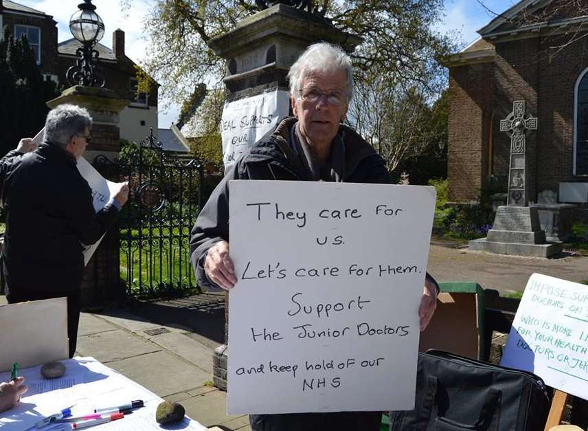 Tim Preece campaigning in Deal High Street