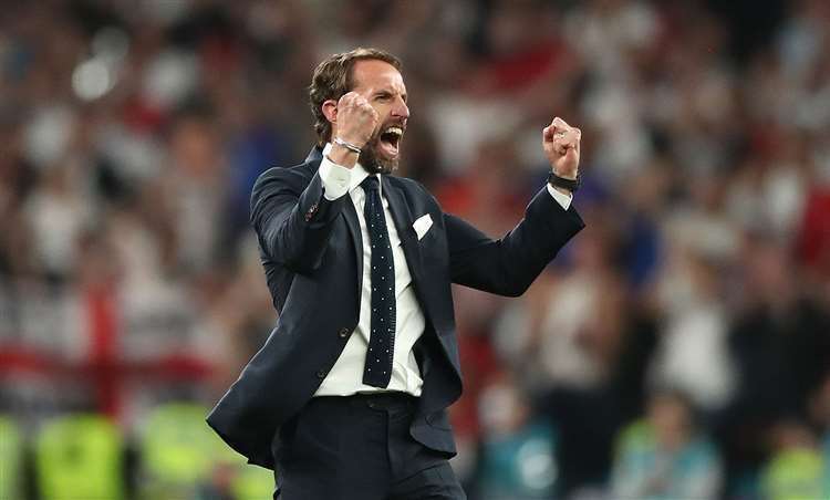 England manager Gareth Southgate celebrates reaching the final (Image: Nick Potts/PA)