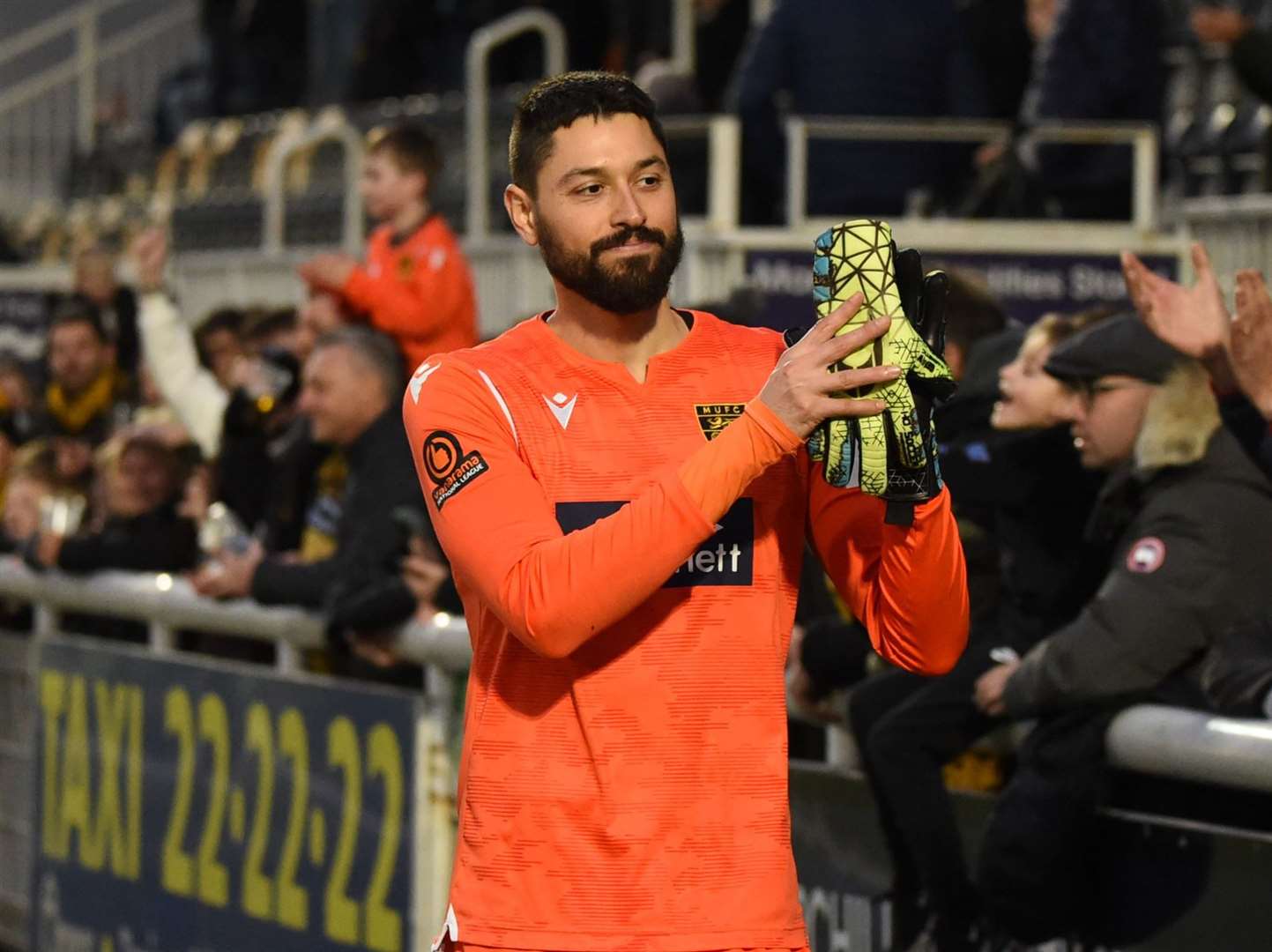 Maidstone United goalkeeper Lucas Covolan. Picture: Steve Terrell