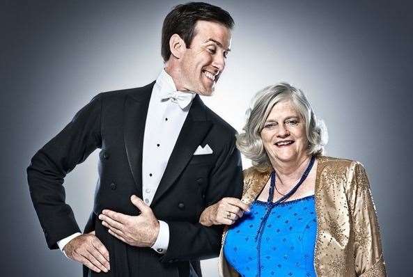 Ann Widdecombe with her Strictly partner, Anton