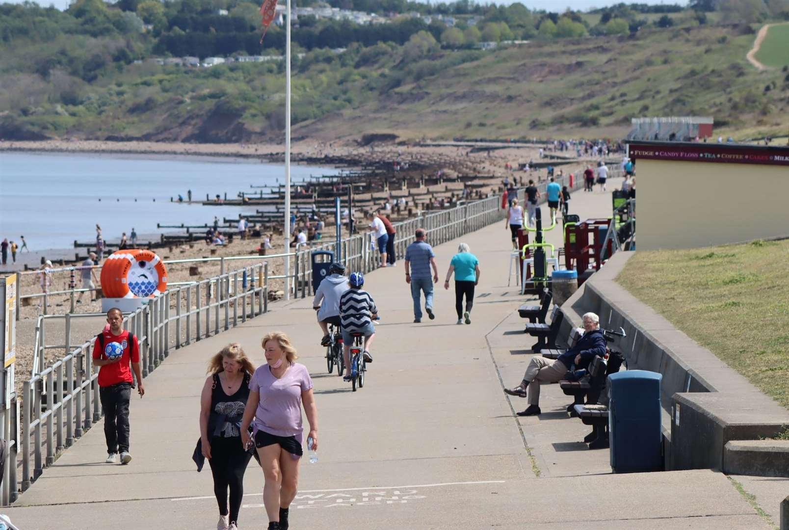 The promenade at The Leas, Minster, Sheppey is a popular dog walking spot