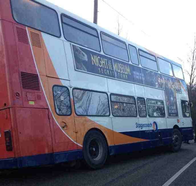 The 2A bus crashed in Woodchurch