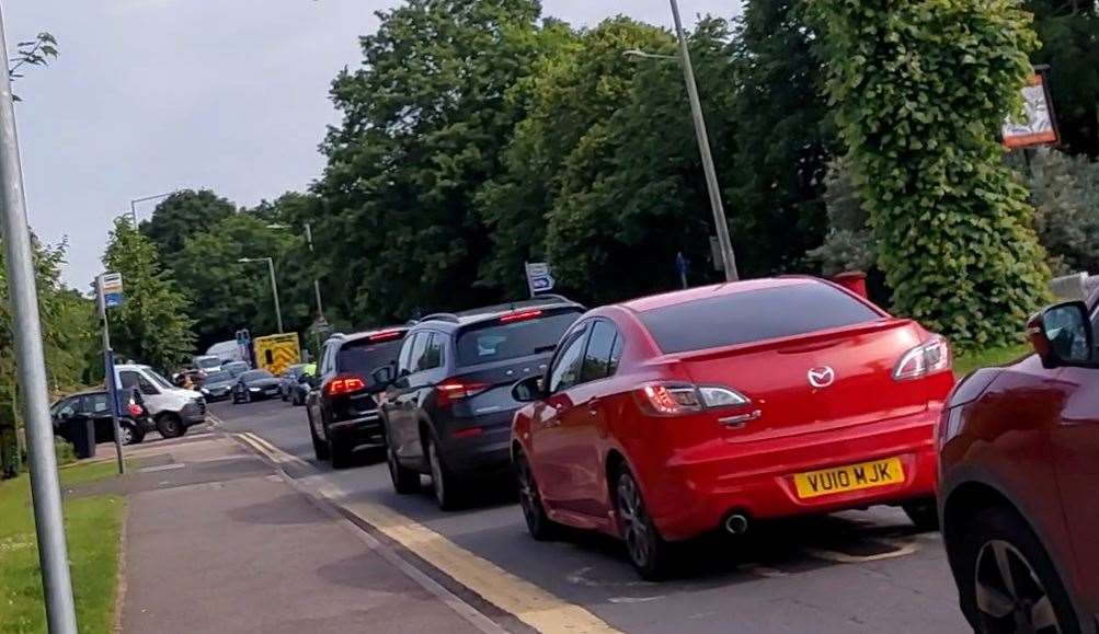 A pupil was hit by a car outside Towers School in Kennington