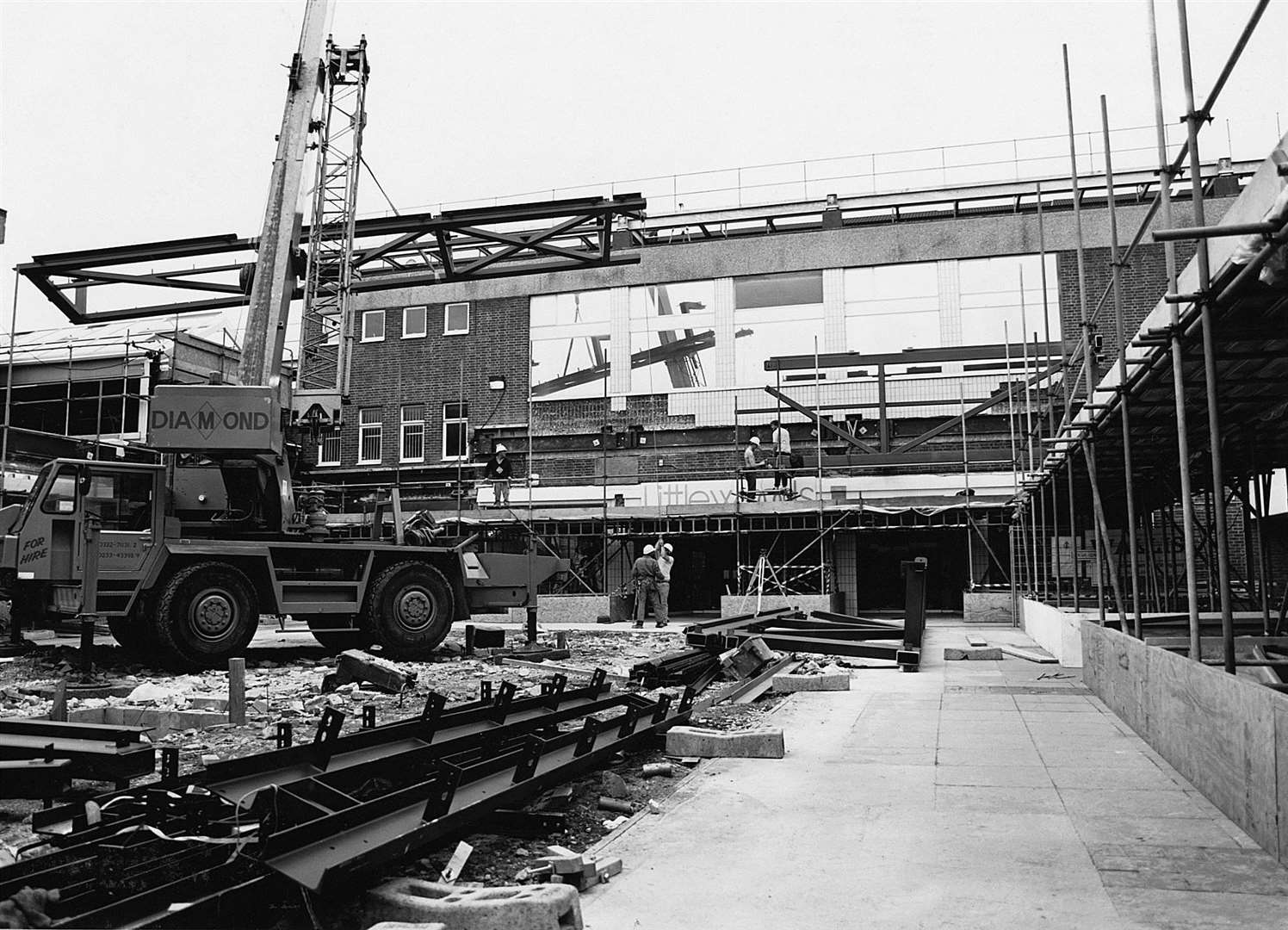 The Tufton Centre is being converted to County Square in this photo from 1989. Picture: Steve Salter