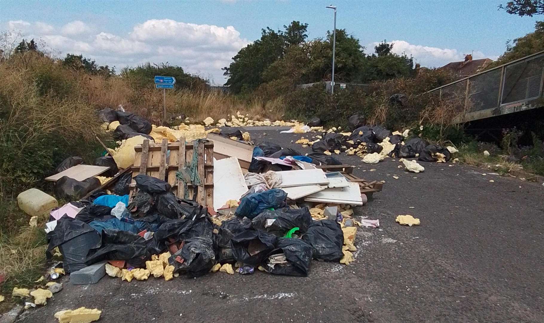 Fly-tipping in Cromwell Road, Sheerness. Picture: SBC