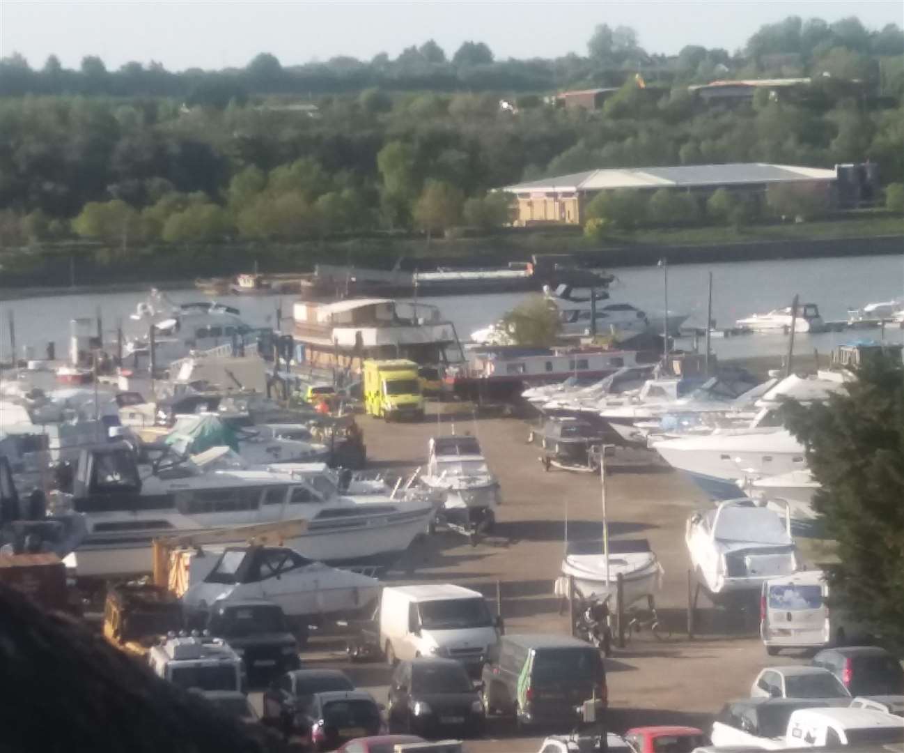 Ambulance crews were called to Medway Bridge Marina