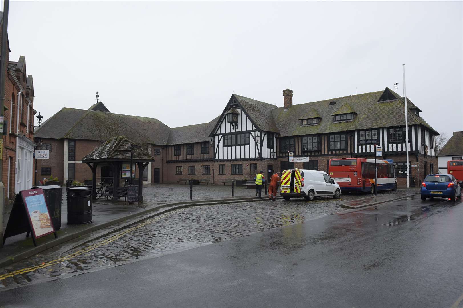 Sandwich Guildhall forecourt