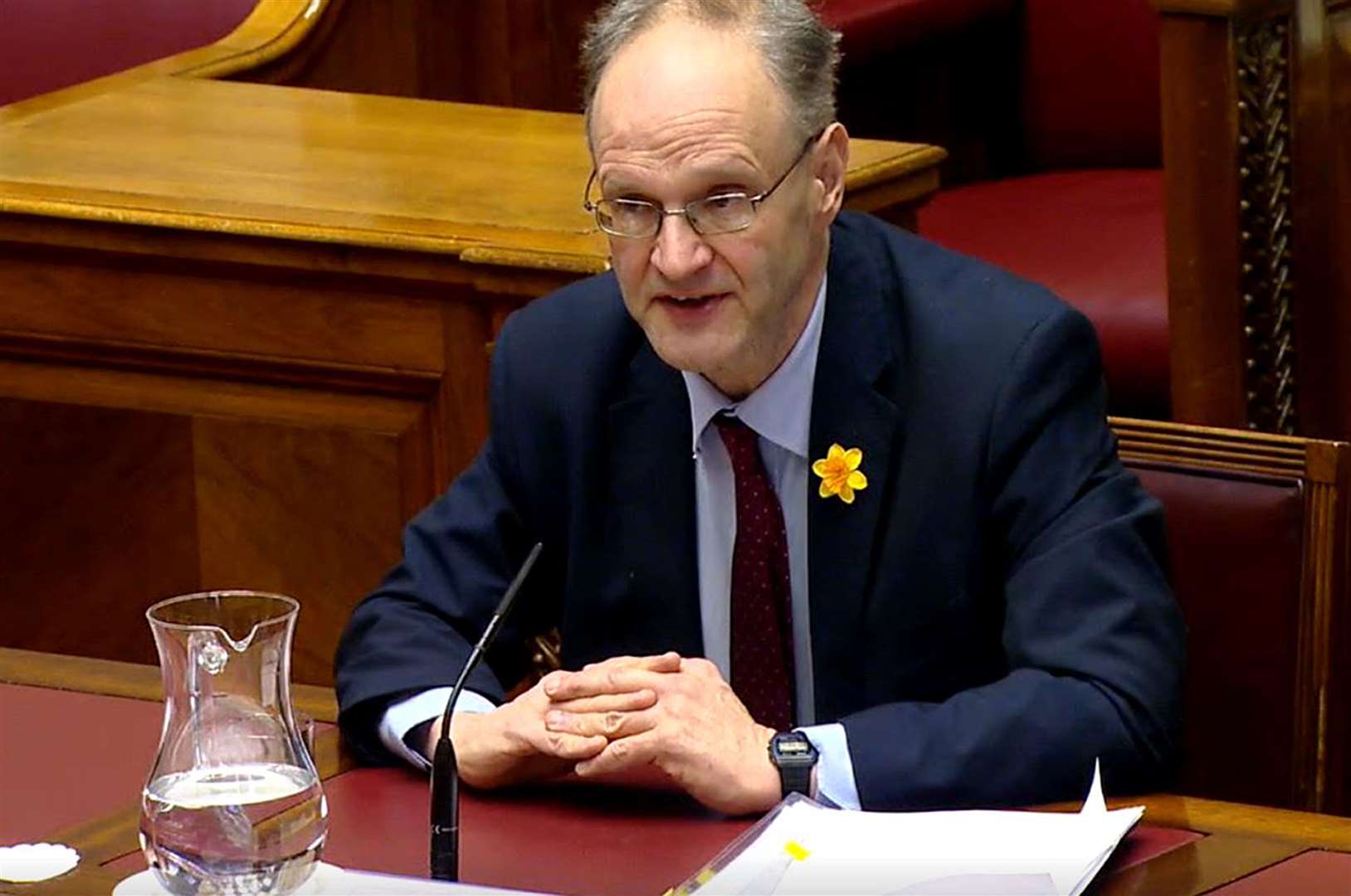 Peter Weir and senior civil servants gave evidence to their scrutiny committee at Stormont on Wednesday (NI Assembly/PA)