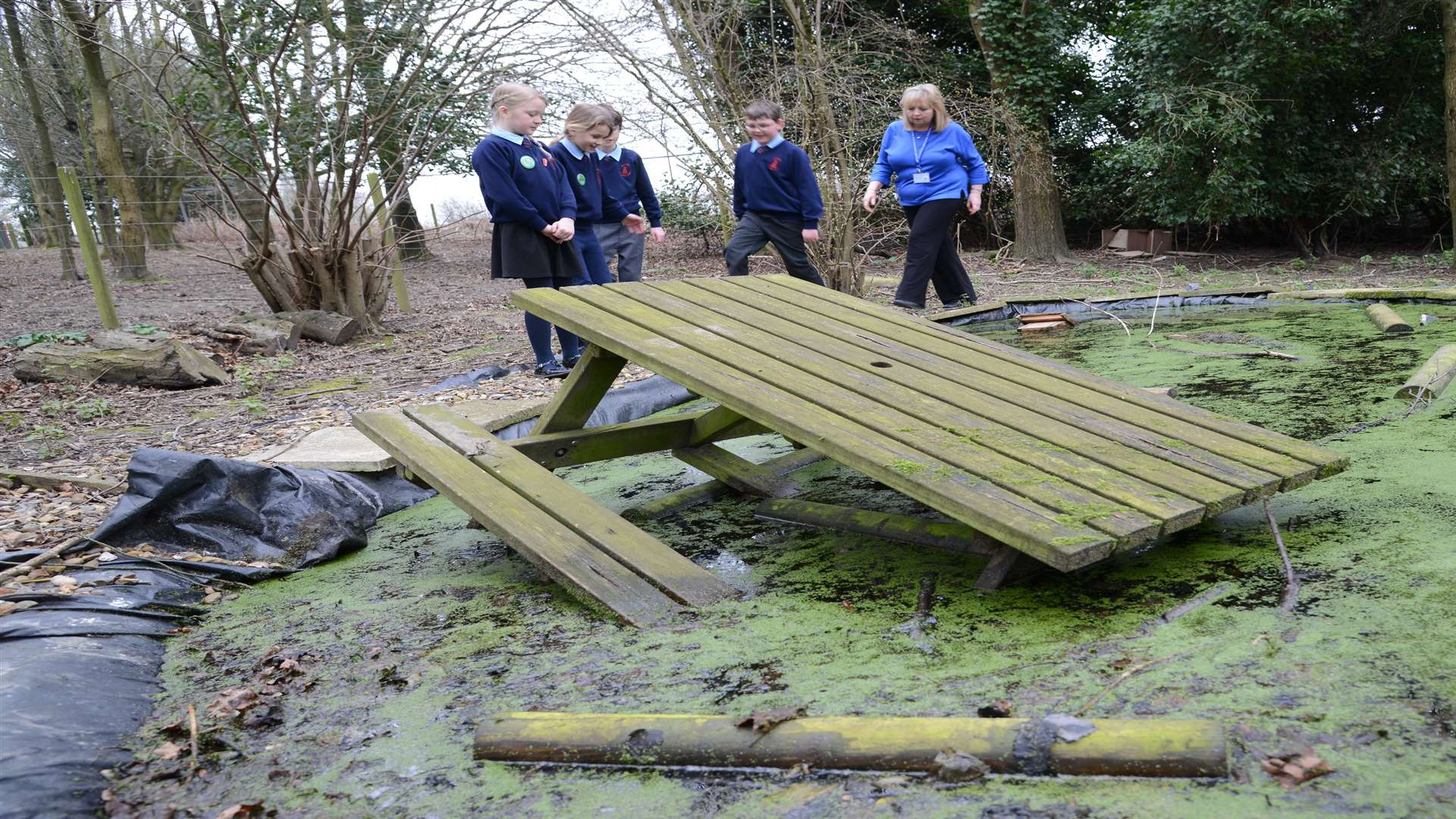 Youngsters were left in tears after vandals struck