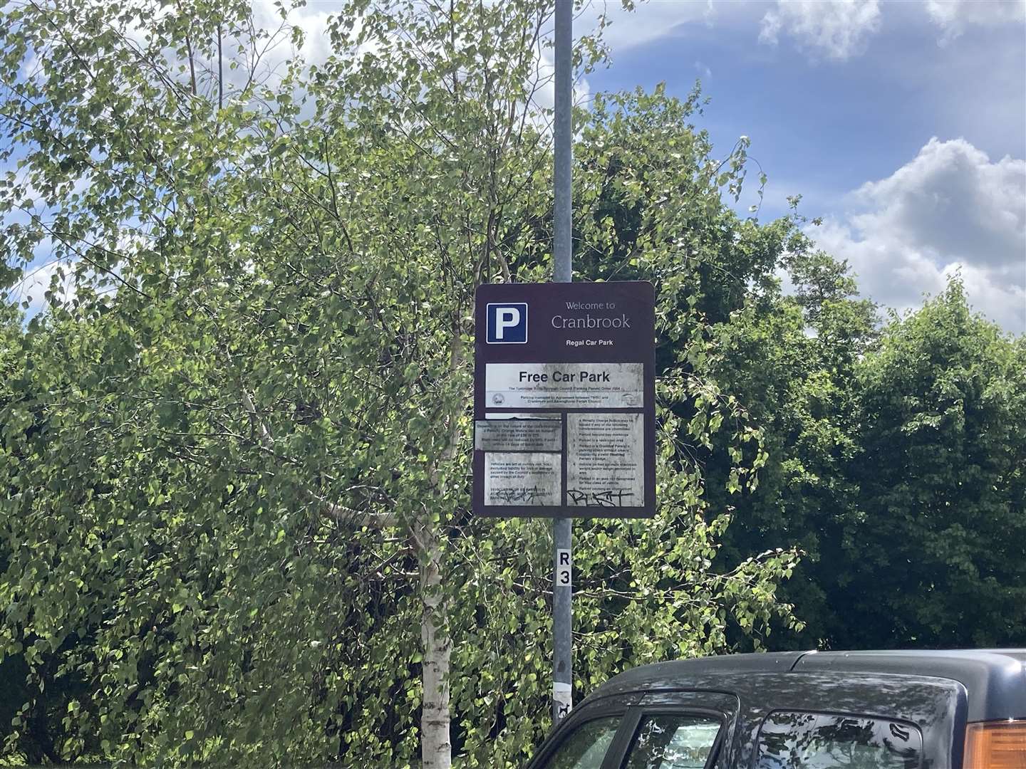 Free parking in Cranbrook