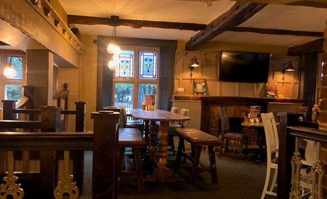 If you walk into the pub and turn left you'll find yourself in the oldest part of the building