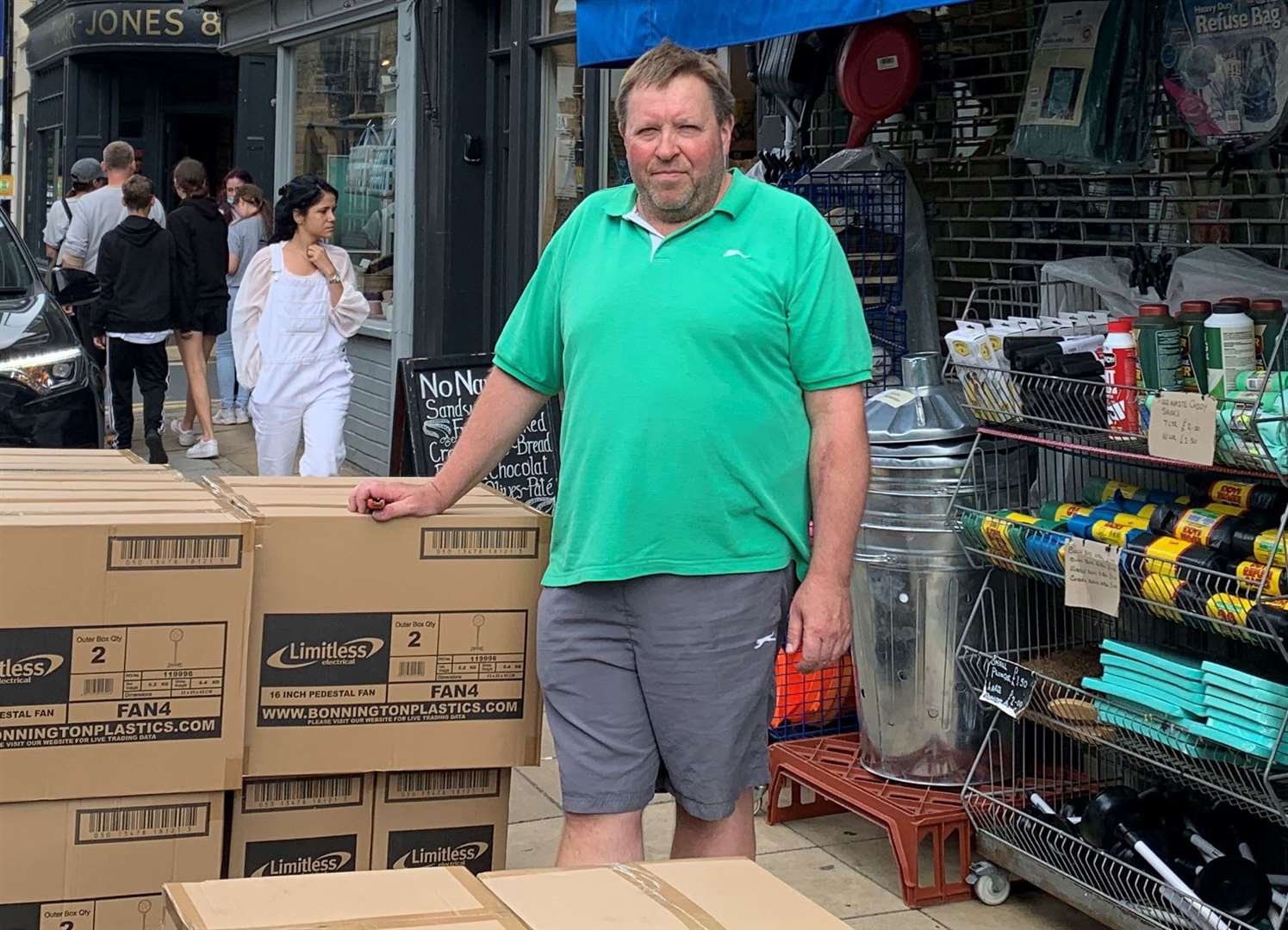 Jason Down outside his Allsorts tools and DIY shop in Deal high street