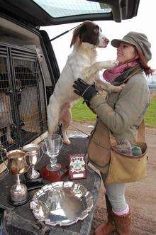 Victoria Lawrence and her dog Alfie