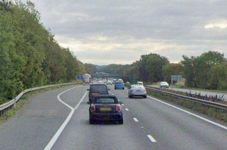 There has been a crash on the coastbound carriageway of the M2 between Junction 5 for Sittingbourne and Junction 6 for Faversham. Picture: Google Maps