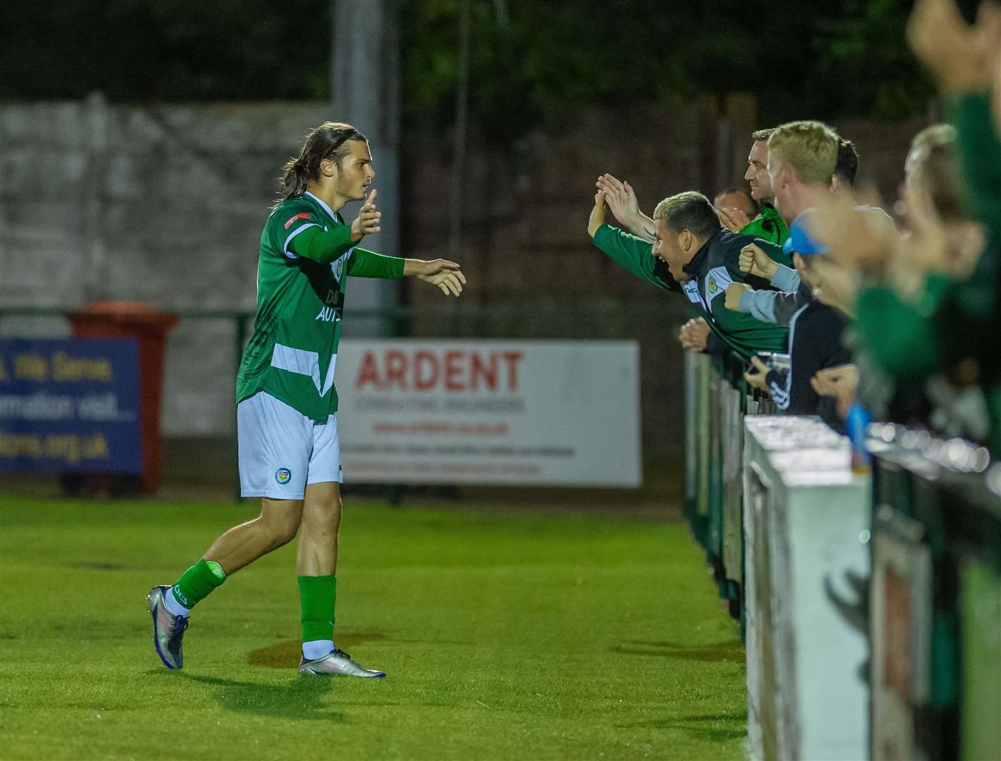 George Nikaj celebrates his winning goal. Picture: Ian Scammell