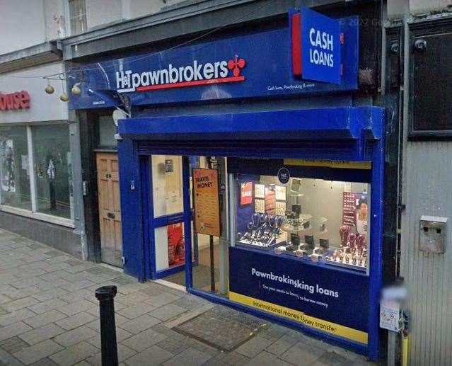 Coulson pawned his girlfriend's jewellery at H&T Pawnbrokers in High Street, Margate