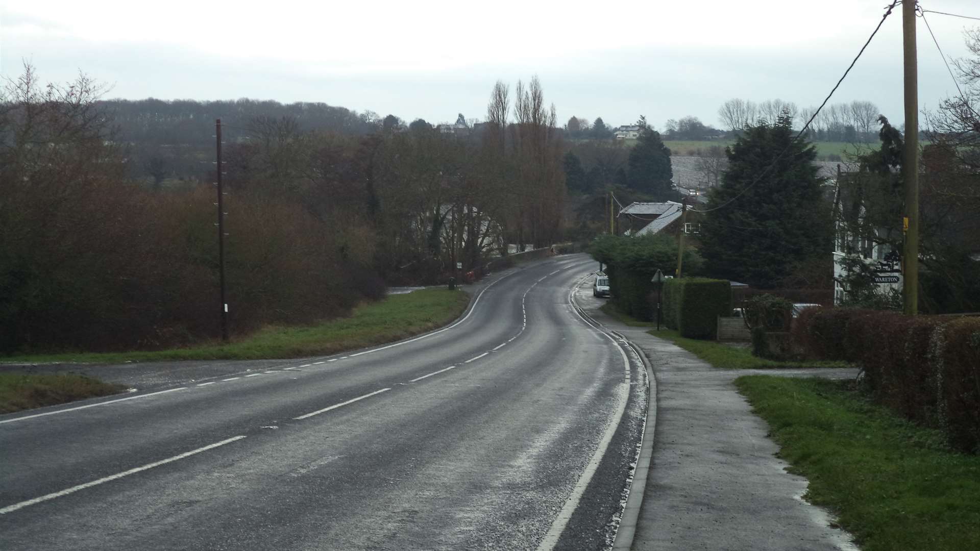 The road was described as an "absolute ice rink"