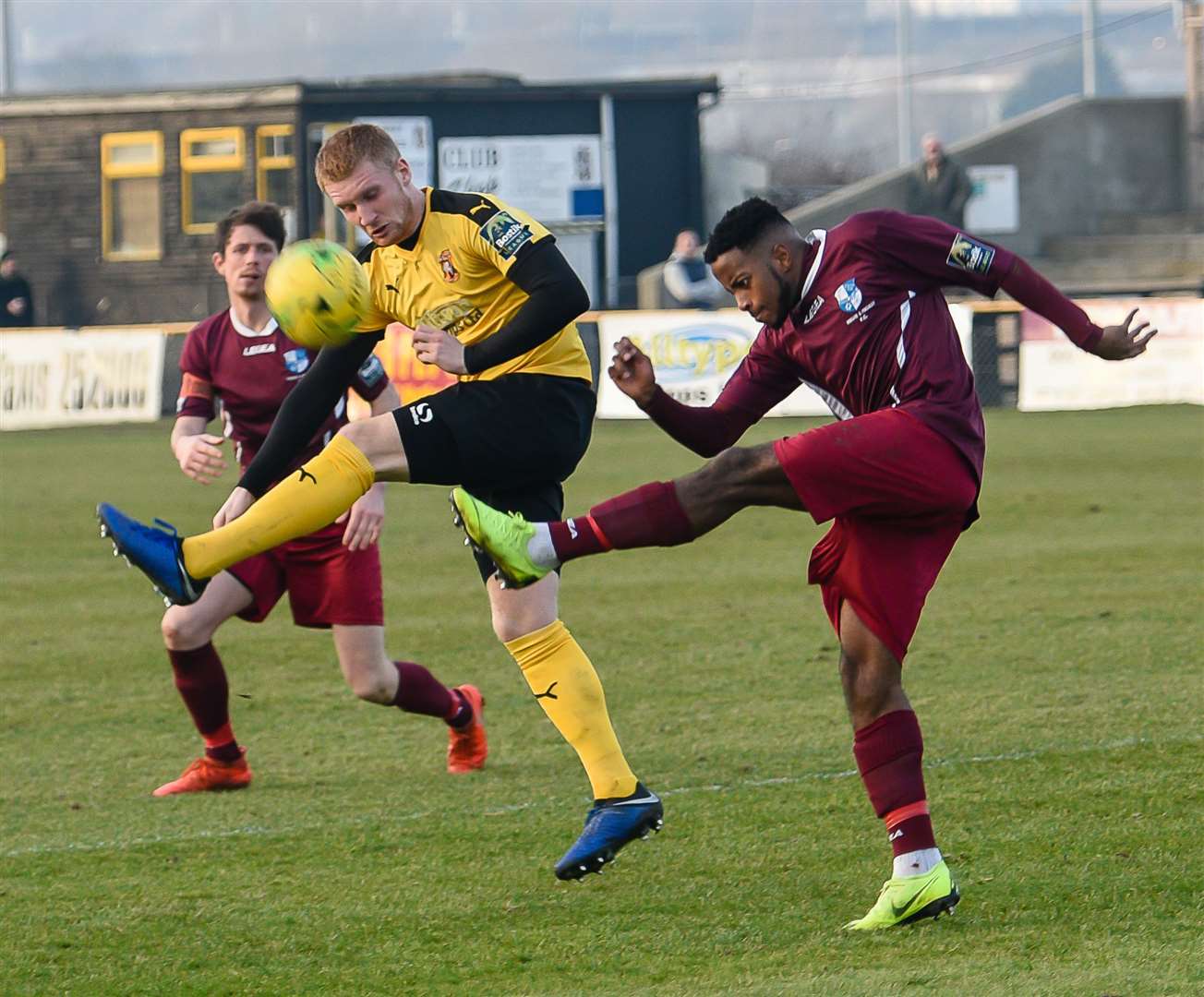 Finn O'Mara has joined Welling United on loan from Folkestone Picture: Alan Langley