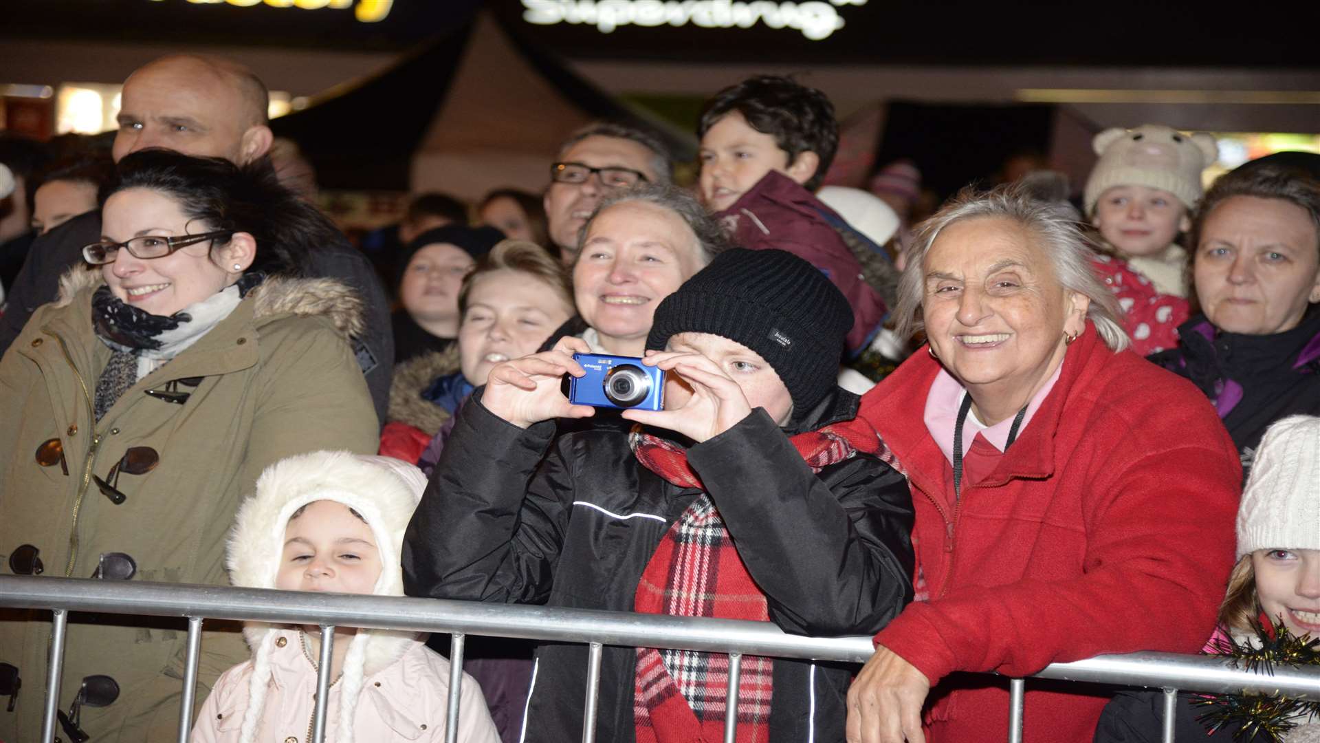 Spectators enjoy the action