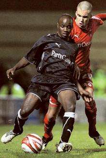 Gillingham were forced to wear Orient's away kit