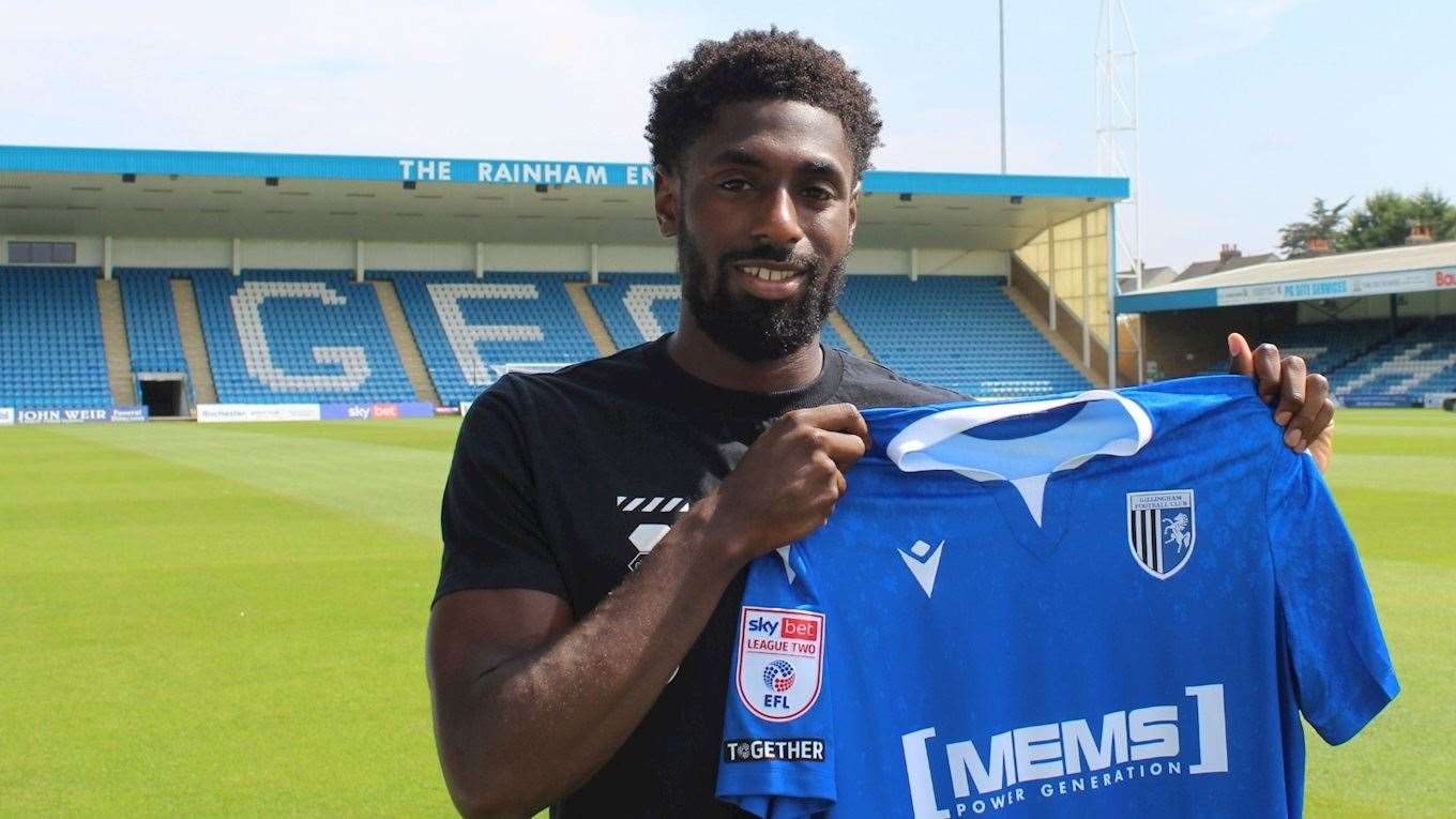 Hakeeb Adelakun joined Gillingham from Lincoln City on a season-long loan in August. Picture: GFC