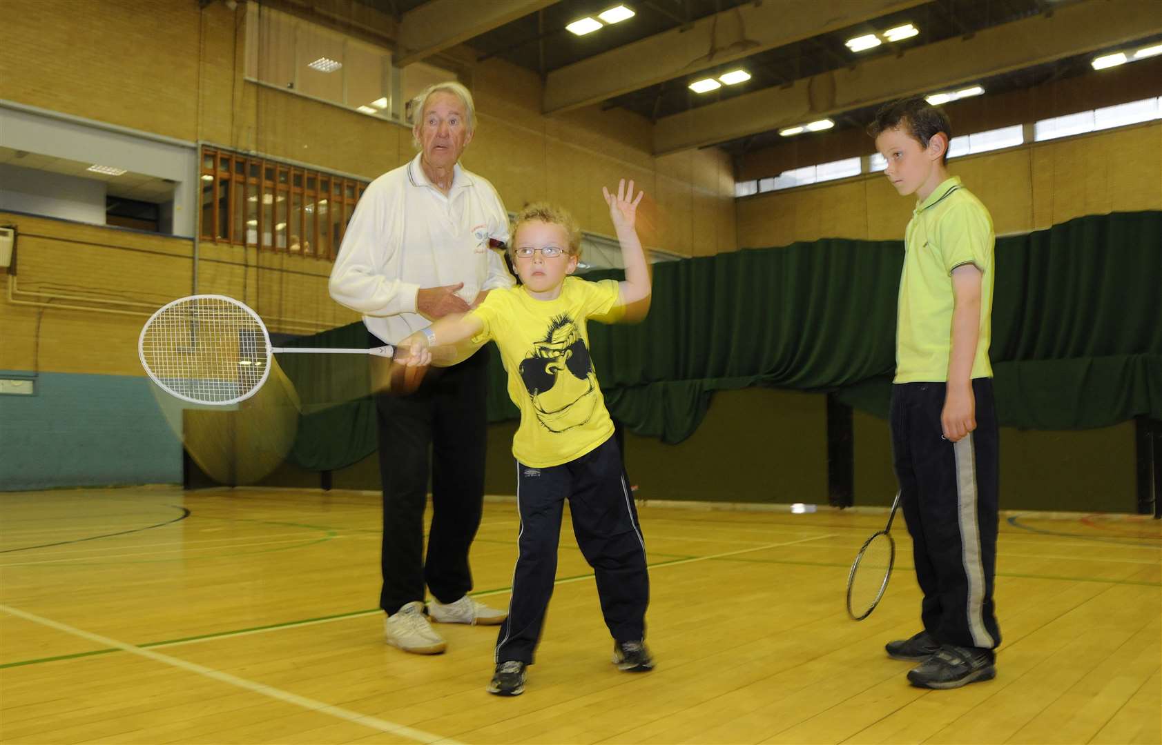 Many children took part in badminton classes at the centre