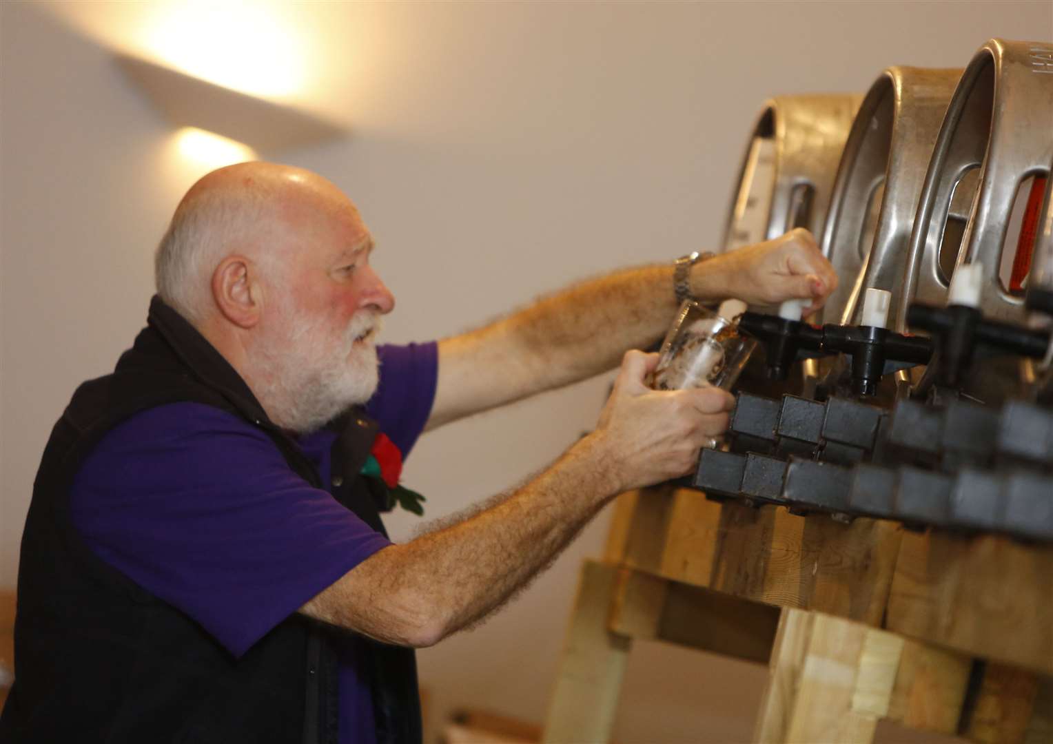 John Brice said it would be a great shame if all the beer had to be thrown away. Picture: Andy Jones.