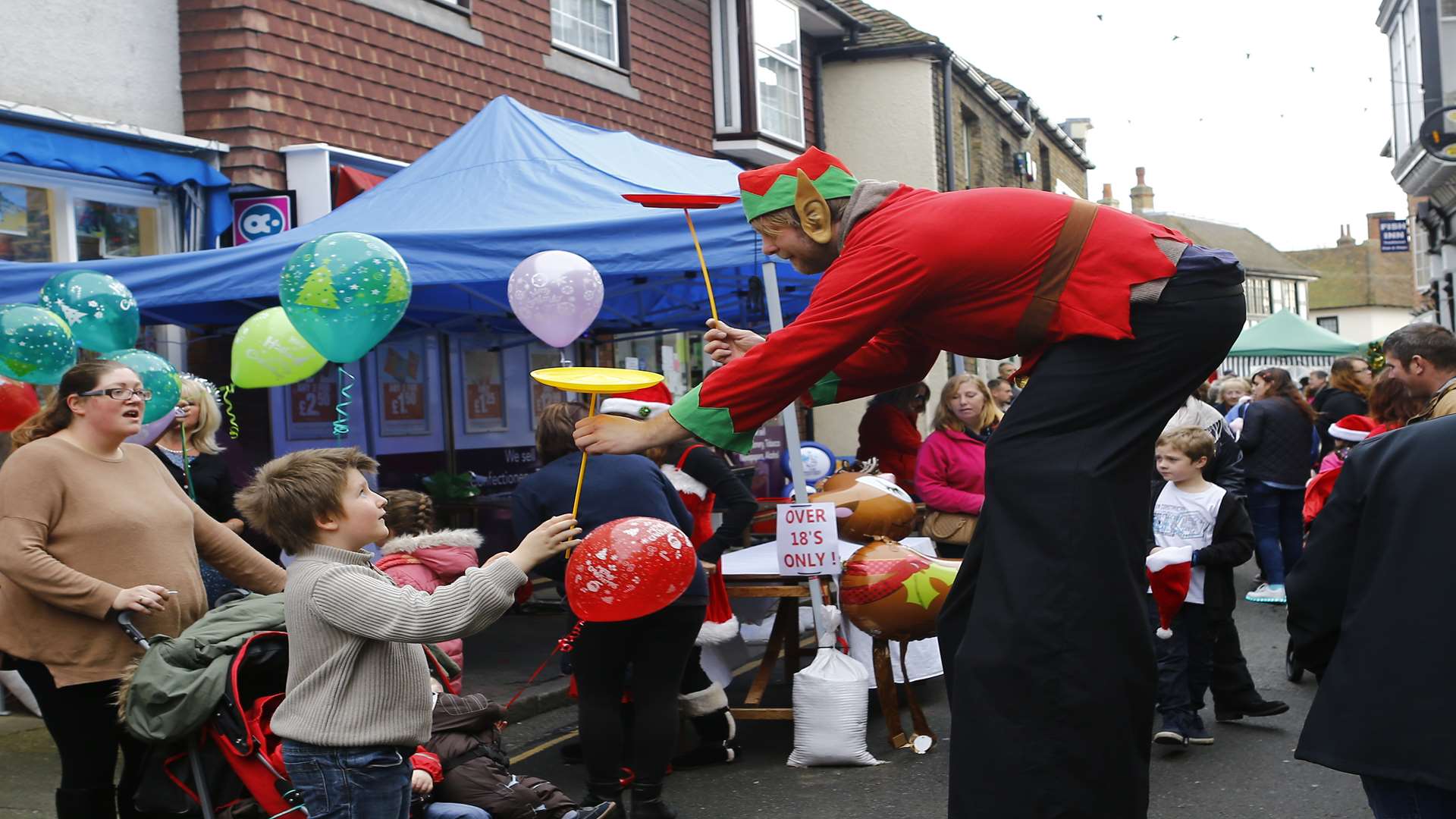 Last year's Christmas party in King Street, Sandwich