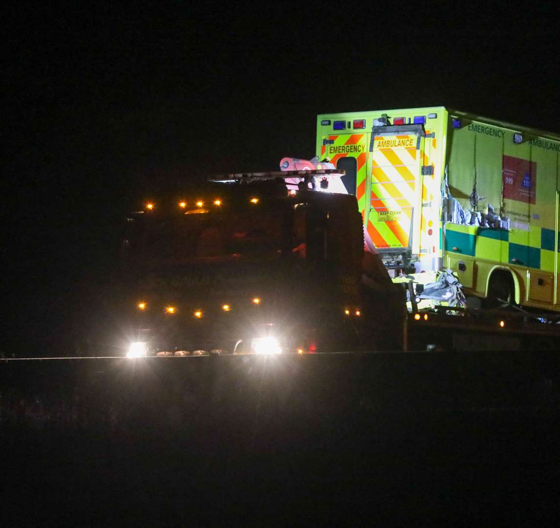 A male paramedic who was taken to hospital with serious injures after a crash on the A21 Sevenoaks bypass is in a 'stable condition'. Picture: UKNIP